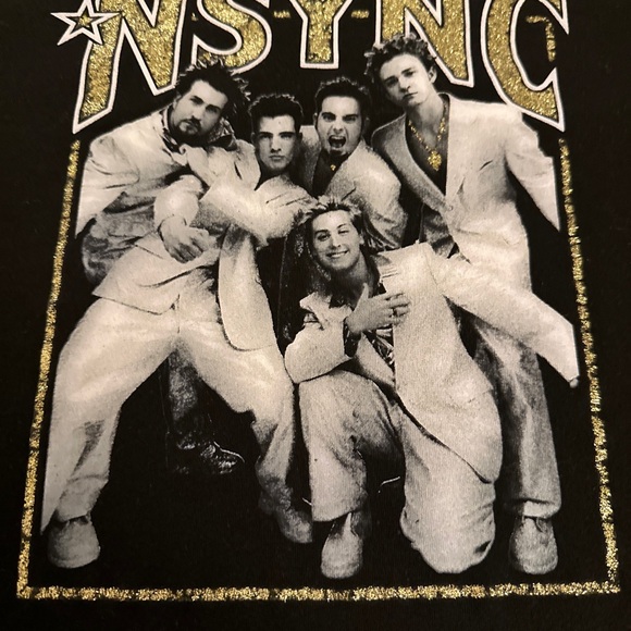 Nsync Gold Logo Black Shirt Small - Picture 2 of 4